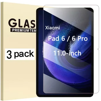 (3 упаковки) Закаленное стекло для Xiaomi Pad 6/6 Pro 11 2023, 11-дюймовая защитная пленка для экрана Tabelt с защитой от царапин - Изображение 1  
