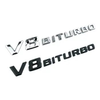 3D ABS Автомобильная Наклейка BITURBO Логотип Эмблема Значок Задняя Сторона Автомобиля-стайлинг Наклейка Для Benz BITURBO - Изображение 1  