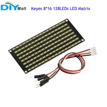 Keyes 8*16 128 Светодиодов Светодиодная Матричная Панель I2C Коммуникационная микросхема 3.3-5V AIP1640 с 4-контактным Кабелем HX-2.54 для Arduino Micro: бит - Изображение 1  