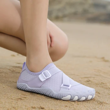 Пляжная обувь босиком для пары Мужчин и женщин, Быстросохнущая Водная обувь, противоскользящие кроссовки для пеших прогулок, плавания, йоги, дайвинга, серфинга, болотных прогулок - Изображение 1  