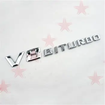 3D ABS Автомобильная Наклейка BITURBO Логотип Эмблема Значок Задняя Сторона Автомобиля-стайлинг Наклейка Для Benz BITURBO - Изображение 2  