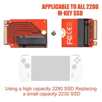1 шт. для игровой консоли Rog Ally Плата адаптера Плата для переноса портативного жесткого диска Плата адаптера высокой емкости 2280 M-Key SSD - Изображение 1  