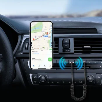 1шт Универсальная Беспроводная Линия Подключения Автомобиля Автомобильный Bluetooth 5.0 Аудио Музыкальный Приемник 3,5 мм AUX Автомобильный Адаптер Автоаксессуары - Изображение 1  