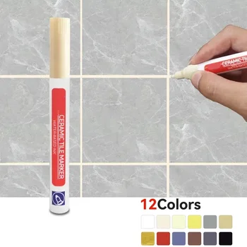 2 шт./компл. 12 цветов Водонепроницаемый маркер для плитки, ручка для затирки швов на стенах, Ручка для плитки, Инструменты для обеззараживания швов в ванной, инструменты для ремонта - Изображение 1  
