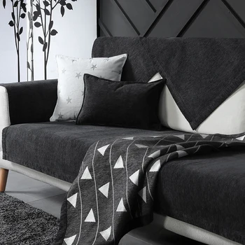 2020 Новые креативные Черно-белые чехлы для диванов, декоративные нескользящие полотенца, Защитные чехлы для диванной мебели, чехлы для кресел Almofadas - Изображение 1  