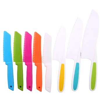 2024 Новый 8 Упаковочный Салатный Нож С Зазубренными Пластиковыми Ножницами Для Нарезки Торта, Хлеба, Кулинарии Для Детей DIY - Изображение 1  