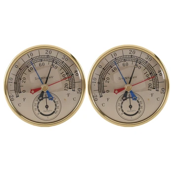 2шт 5-Дюймовый Минимальный Максимальный Термометр-Гигрометр Настенное Крепление Аналоговый Измеритель Температуры И Влажности От Дождя - Изображение 1  