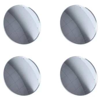 4-кратное серебристо-3-дюймовое круглое выпуклое зеркало заднего вида для слепых зон для автомобиля Auto - Изображение 1  