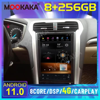 Android 11 8 + 256 ГБ Qualcomm Tesla Экран Для 2013-2018 Ford Mondeo Fusion MK5 Автомобильный Мультимедийный Плеер GPS Радио Стерео Головка - Изображение 1  