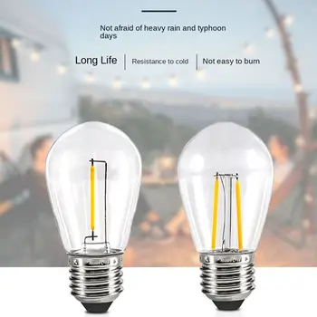 E27 S14 Светодиодная винтажная лампа Edison Лампы накаливания Art Lights с регулируемой яркостью Лампы мощностью 6 Вт - Изображение 1  