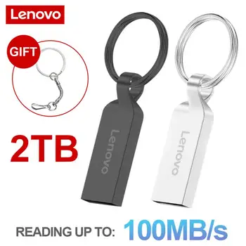 Lenovo 2 ТБ USB Флэш-накопитель 3.0 1 ТБ 128 ГБ Металлическая карта памяти реальной емкости Высокоскоростной флэш-накопитель для хранения подарков U-диск - Изображение 1  