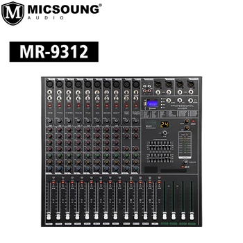 MR-9312 MR 9312 Профессиональная аудиомикшерная консоль DJ Player Независимое Фантомное Питание 8 Каналов USB Blue tooth - Изображение 1  