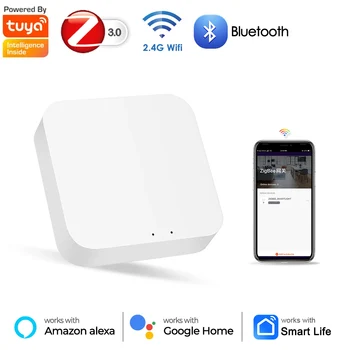 Tuya Zigbee 3.0 Smart Gateway Hub, многомодельный мост для умного дома, Wi-Fi, Bluetooth, приложение ZigBee, Беспроводной пульт дистанционного управления, Alexa Google - Изображение 1  
