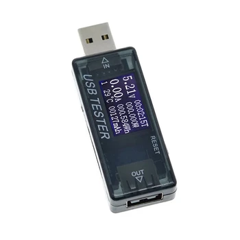 USB тестер Измеритель мощности постоянного тока 4 В-30 В Цифровой вольтметр Вольтметр Блок питания Ваттметр Тестер напряжения Детектор - Изображение 1  
