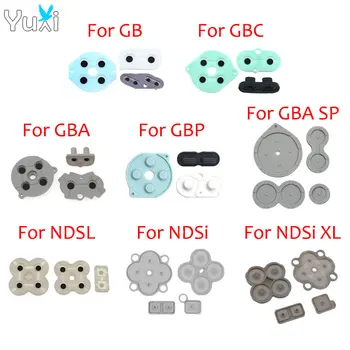 YuXi Для Для GB GBP GBC GBA SP Комплект проводящих резиновых накладок для кнопок Замена Для DS Lite DSL для силиконовых кнопок NDSL NDSi XL - Изображение 1  