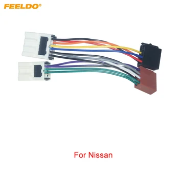 Автомобильный адаптер для преобразования стереосистемы FEELDO для Nissan ISO CD Radio Жгут проводов Оригинальный Кабель головных устройств - Изображение 1  