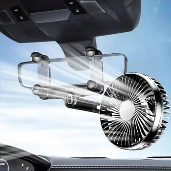Автомобильный вентилятор Мощный Универсальный Автомобильный Вентилятор для грузовых автомобилей С возможностью Поворота на 360 градусов Сильный ветер Отсутствие препятствий для обзора на 360 градусов - Изображение 1  