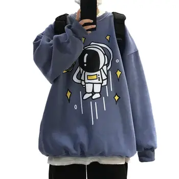 Ветрозащитный удобный мужской пуловер с принтом астронавта Осень весна для повседневной носки - Изображение 1  