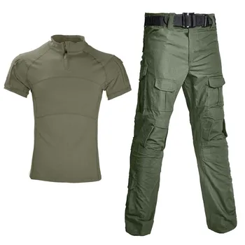Военная форма, тактическая рубашка, камуфляж, тактическая мультикамерная мужская одежда, армейская одежда для страйкбола, охотничья одежда, тактическая боевая рубашка, брюки + подкладка - Изображение 1  