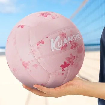 Волейбольный мяч Kuangmi Sakura Официального размера 5, Новая модель, мяч для пляжных игр, тренировочный мяч для матча, подарок на день рождения для мужчин и женщин - Изображение 1  
