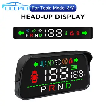 Головной дисплей автомобиля Индикатор Спидометра Дверная передача Индикатор торможения Для Tesla Модель 3 Y 2016-2023 Комплект цифровой сигнализации - Изображение 1  
