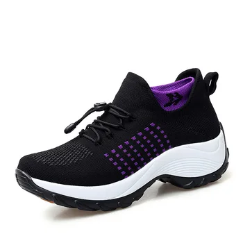 Кроссовки Hypersoft, женские ортопедические кроссовки на платформе, белые, черные, красные, женские кроссовки для ходьбы, Женская повседневная обувь 35-45 - Изображение 1  