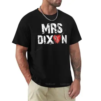 мужская хлопчатобумажная футболка Миссис Диксон? Футболка индивидуальные футболки аниме плюс размер топы большие и высокие футболки для мужчин черная футболка - Изображение 1  