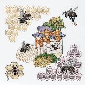 Наборы для вышивания Bee 36-37, наборы для вышивания крестиком, хлопчатобумажный батист DIY homefun embroidery Shop3 - Изображение 1  