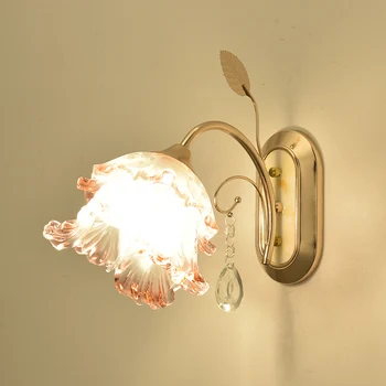 Настенный светильник, прикроватная лампа для спальни, Скандинавский свет, Роскошная гостиная, Фоновая стена, Рыбалка, Цветок, лестница, проход, Гостиничные светильники - Изображение 1  