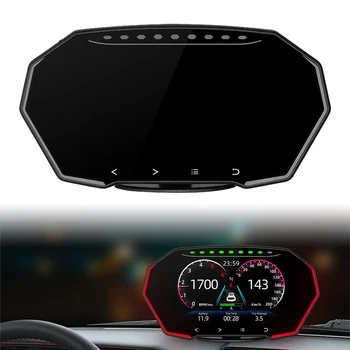 Новейший Автомобильный Hud OBD2 + GPS Головной Дисплей Smart Gauge Цифровой Одометр ЖК-Дисплей Экран Счетчика Автомобильные Электронные Аксессуары - Изображение 1  