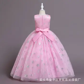 Новинка, горячая распродажа, высококачественная детская одежда, летнее новое платье для девочек, платье для девочек на свадьбу принцессы - Изображение 1  
