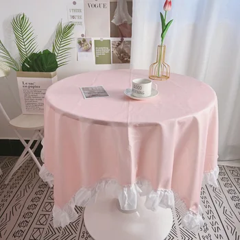 Однотонная кружевная кружевная скатерть ins style cloth art table студенческий стол Nordic end table cloth - Изображение 1  