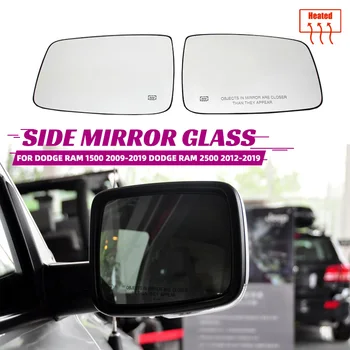 Отличный вид сбоку, Сменное зеркальное стекло заднего вида с подогревом для Dodge Ram 1500 2500 2010-2019 Автомобильные аксессуары - Изображение 1  