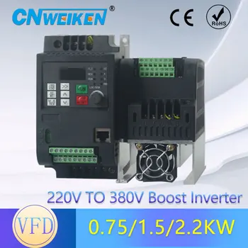 Преобразователь частоты 220V 380V 1.5kw 2.2kw 4kw Однофазный в 380V/415V 3-фазный Выходной преобразователь частоты VFD - Изображение 1  