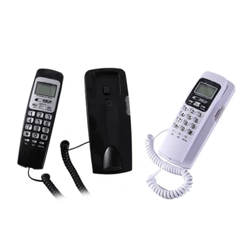Проводной телефон B666 Маленький Проводной Стационарный повторный набор номера ЖК-дисплей Домашний Офисный телефон Стационарный J60A - Изображение 1  