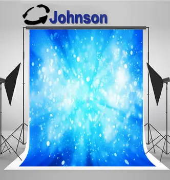Синий Сверкающий Лучистый Боке Элегантный фон Высококачественная компьютерная печать настенных фонов - Изображение 1  