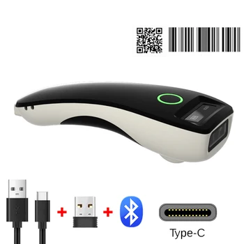 Сканер штрих-кода C70 Беспроводной 1D 2D CMOS-сканер USB Bluetooth, мини-карманный QR-ридер IOS Android Windows для мобильных платежей - Изображение 1  
