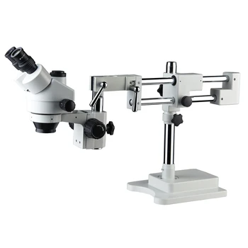 Тринокулярный стереомикроскоп с 7-45-кратным увеличением для контроля электронной промышленности XSZ7045-STL2 - Изображение 1  