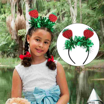 Фруктовые повязки Amosfun для девочек: Милый клубничный дизайн для летних и гавайских вечеринок - Изображение 1  