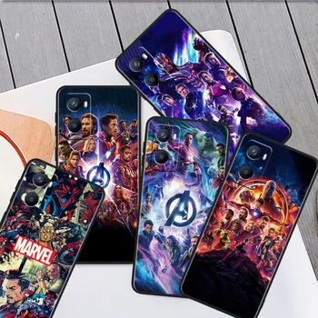Чехол для телефона Marvel The Avengers для OPPO A56S A55 A54S A53S A52 A33 A32 A31 A16S A16 A12 A11S A9 A5 2020 Черный Чехол - Изображение 1  