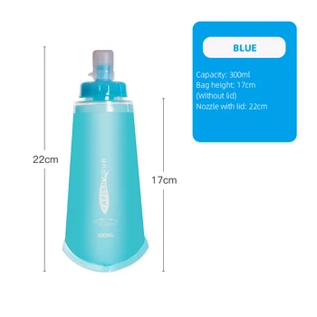 1 ~ 5ШТ Складная бутылка для воды для напитков, складная мягкая фляжка для воды, силиконовая насадка, многоразовая, легкая для кемпинга, пеших прогулок - Изображение 2  