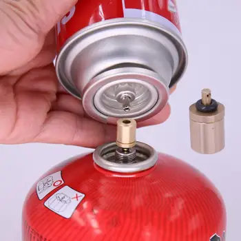 1 Комплект газового адаптера Mini Safe Универсальный Медный клапан для надувания походной плиты для улицы - Изображение 2  