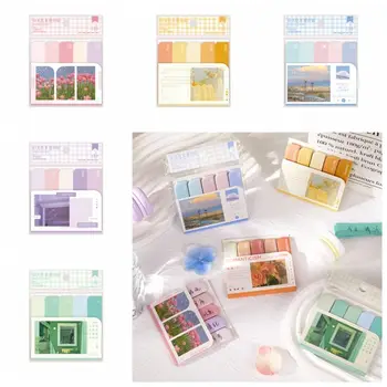 150 Листов Градиентной цветной Стикерной заметки Kawaii Sticky Notes Cute Index Memo Pad Закладка Бумажная Наклейка - Изображение 2  