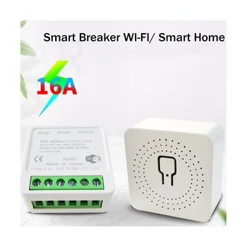 16A Wifi Bluetooth Двухрежимный Переключатель Tuya App Remote Voice Control Switches Mini DIY Switch - Изображение 2  