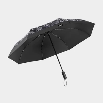 1x Высококачественный Полностью автоматический солнцезащитный зонт, подходит для мужчин и женщин, Большой зонт, устойчив к ультрафиолетовому излучению UPF50+ - Изображение 2  