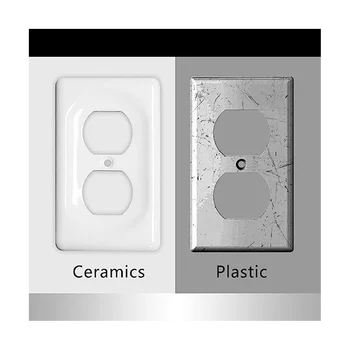2 упаковки керамических переключающих пластин, крышки розеток, крышка переключающей пластины, белая (однополюсная) - Изображение 2  