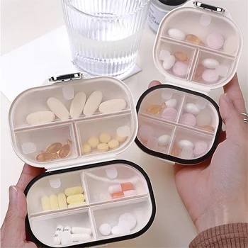 2 шт. Портативная коробка для ежедневных таблеток, органайзер для лекарств для путешествий, сумочка, компактный футляр для таблеток для ежедневных и еженедельных путешествий - Изображение 2  