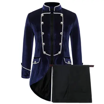 2021 Фрак Бордовый бархатный пиджак Мужские костюмы Утренний дизайн Костюмы для званого ужина на свадьбу Смокинги для жениха Блейзер для жениха - Изображение 2  