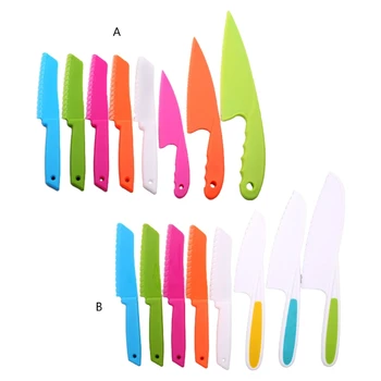 2024 Новый 8 Упаковочный Салатный Нож С Зазубренными Пластиковыми Ножницами Для Нарезки Торта, Хлеба, Кулинарии Для Детей DIY - Изображение 2  