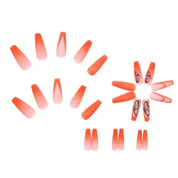 3D Инструмент для Маникюра с Кончиком Ногтя Press on nail Полное Покрытие Накладных Ногтей Балетные Накладные Ногти Носимый Гроб Накладные Ногти Наращивание ногтей - Изображение 2  